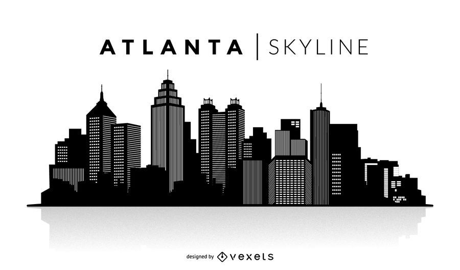 Silueta de Atlanta horizonte Silueta de Atlanta horizonte