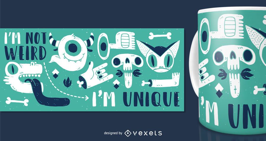 Monster mug merchandise design Monster mug merchandise design