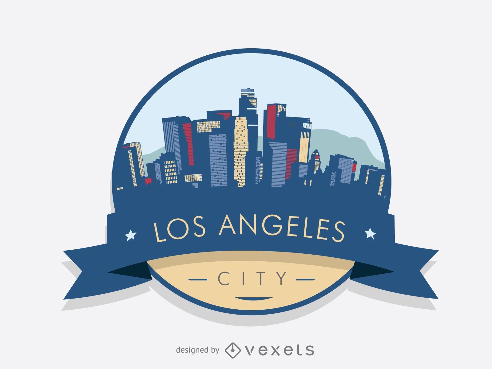 Los Angeles badge skyline