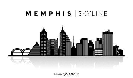 Memphis silhouette skyline