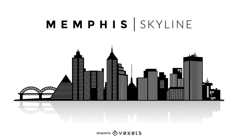 Memphis Silhouette Skyline - Vector Download