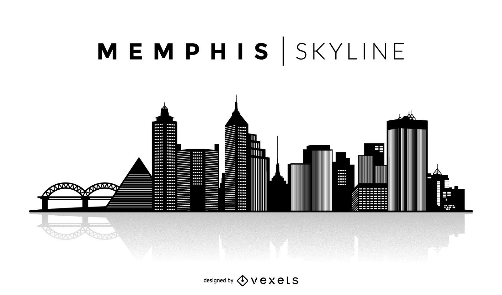 Memphis silhouette skyline