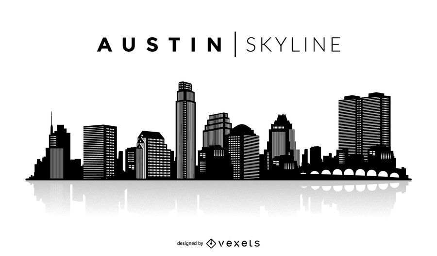 Skyline de silhueta de Austin Skyline de silhueta de Austin