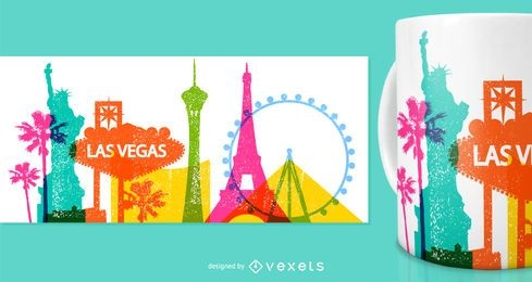 Las Vegas merchandise mug design