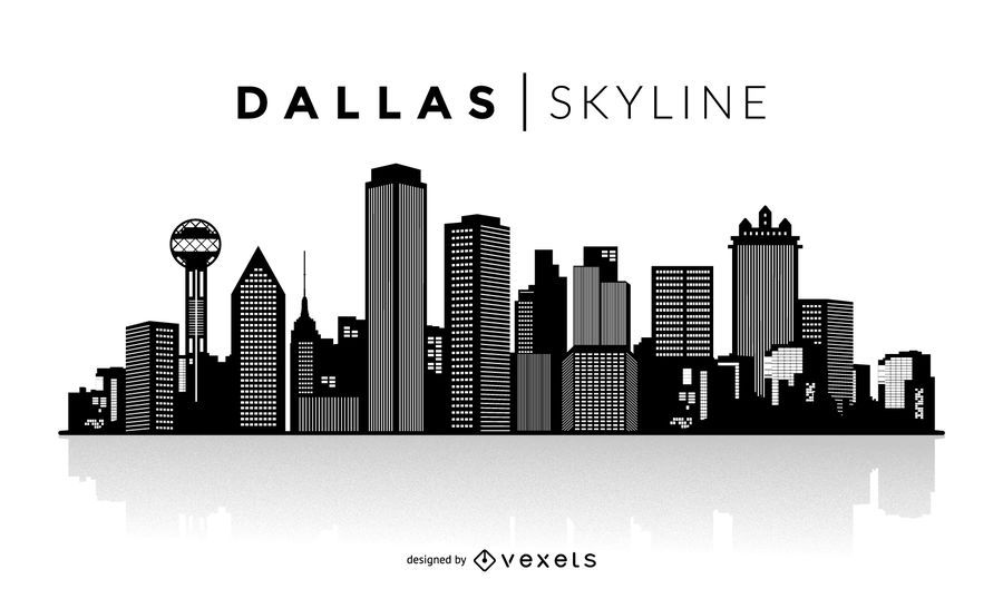Skyline de silhueta de Dallas Skyline de silhueta de Dallas