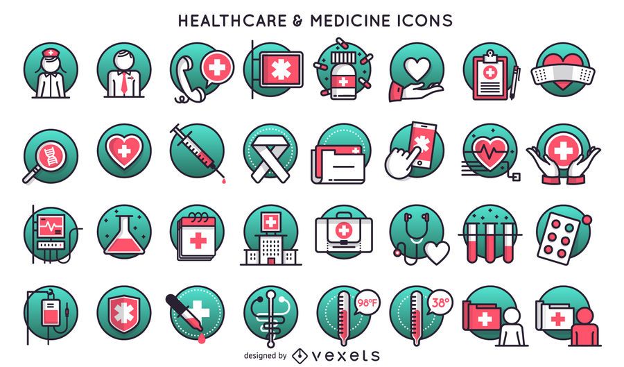 Medicine and healthcare icon set Medicine and healthcare icon set