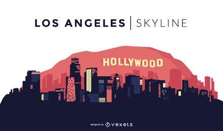 Desenho do horizonte de Los Angeles