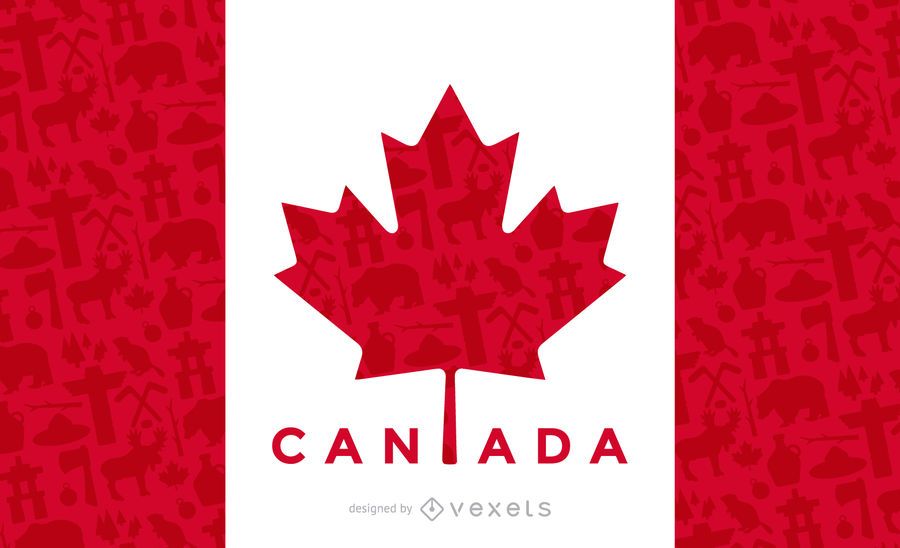 Diseño de la bandera de canadá Diseño de la bandera de canadá