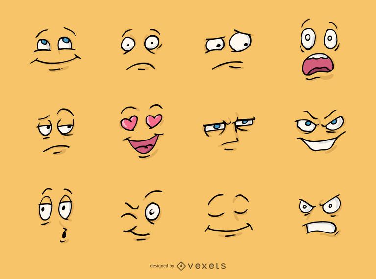Set Karikaturgesichter Set Karikaturgesichter