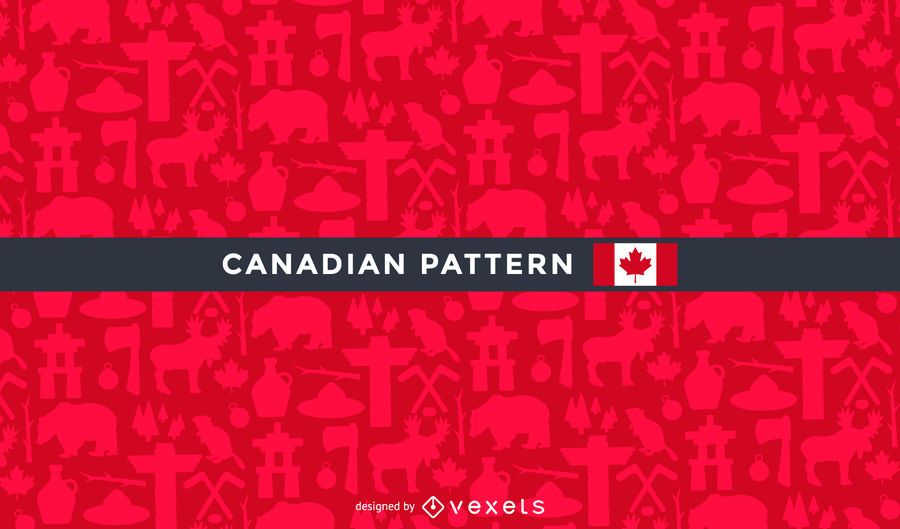 Patrón de Canadá con elementos tradicionales. Patrón de Canadá con elementos tradicionales.