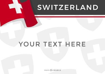 Desenho da bandeira do país da Suíça