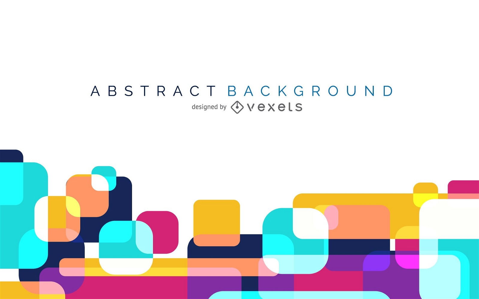 Colorful abstract background with rounded shapes