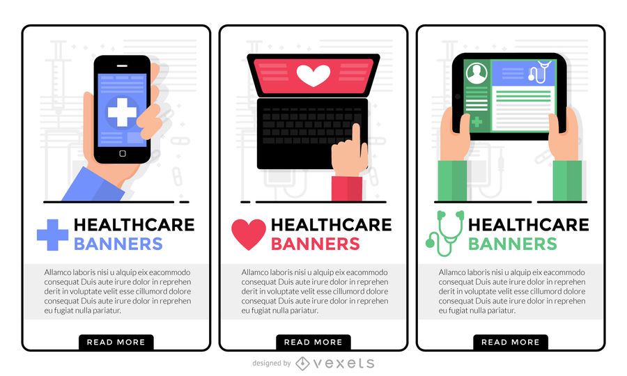 Healthcare banner set Healthcare banner set