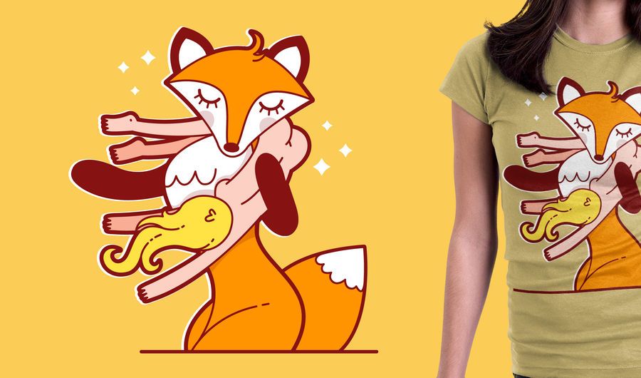 Fox tshirt design for merchandise Fox tshirt design for merchandise