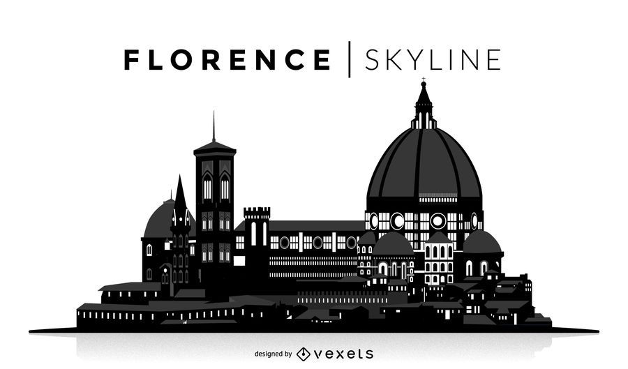 Florence silhouette skyline Florence silhouette skyline