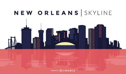 Diseño del horizonte de Nueva Orleans