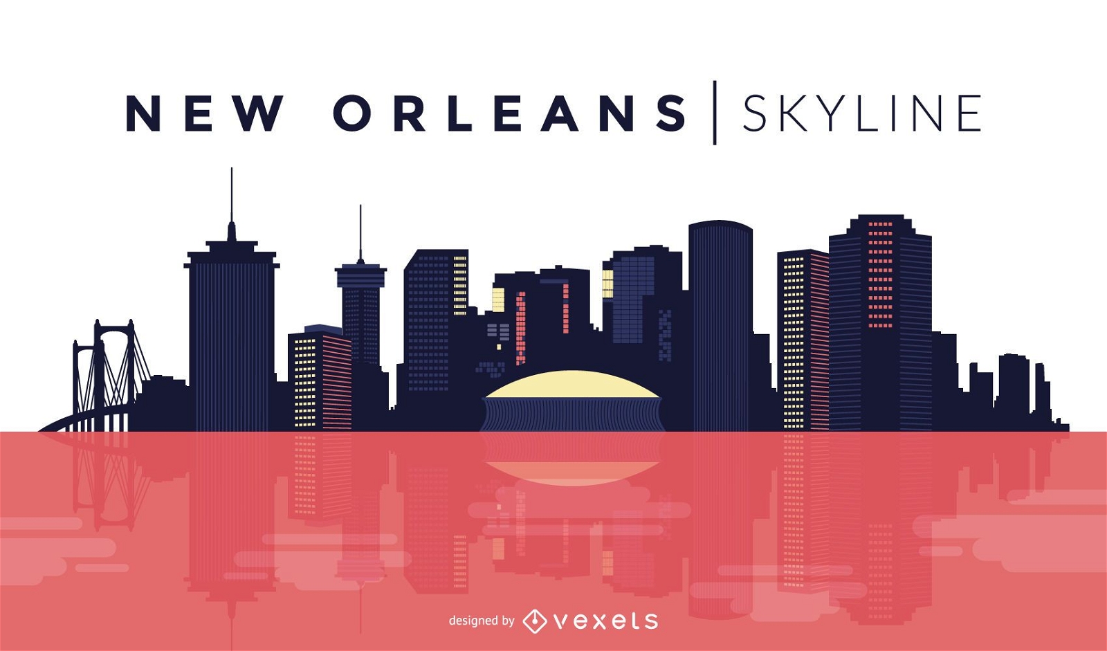New Orleans Skyline Design