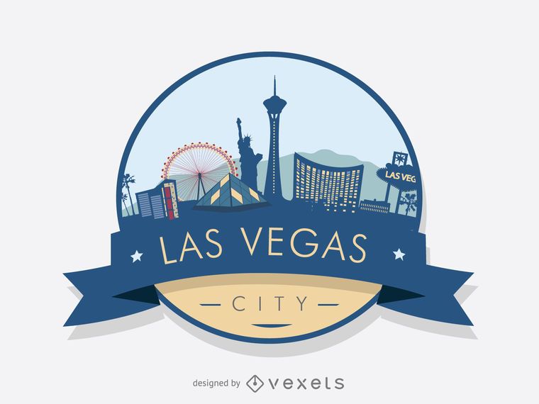 Las Vegas emblema skyline Las Vegas emblema skyline