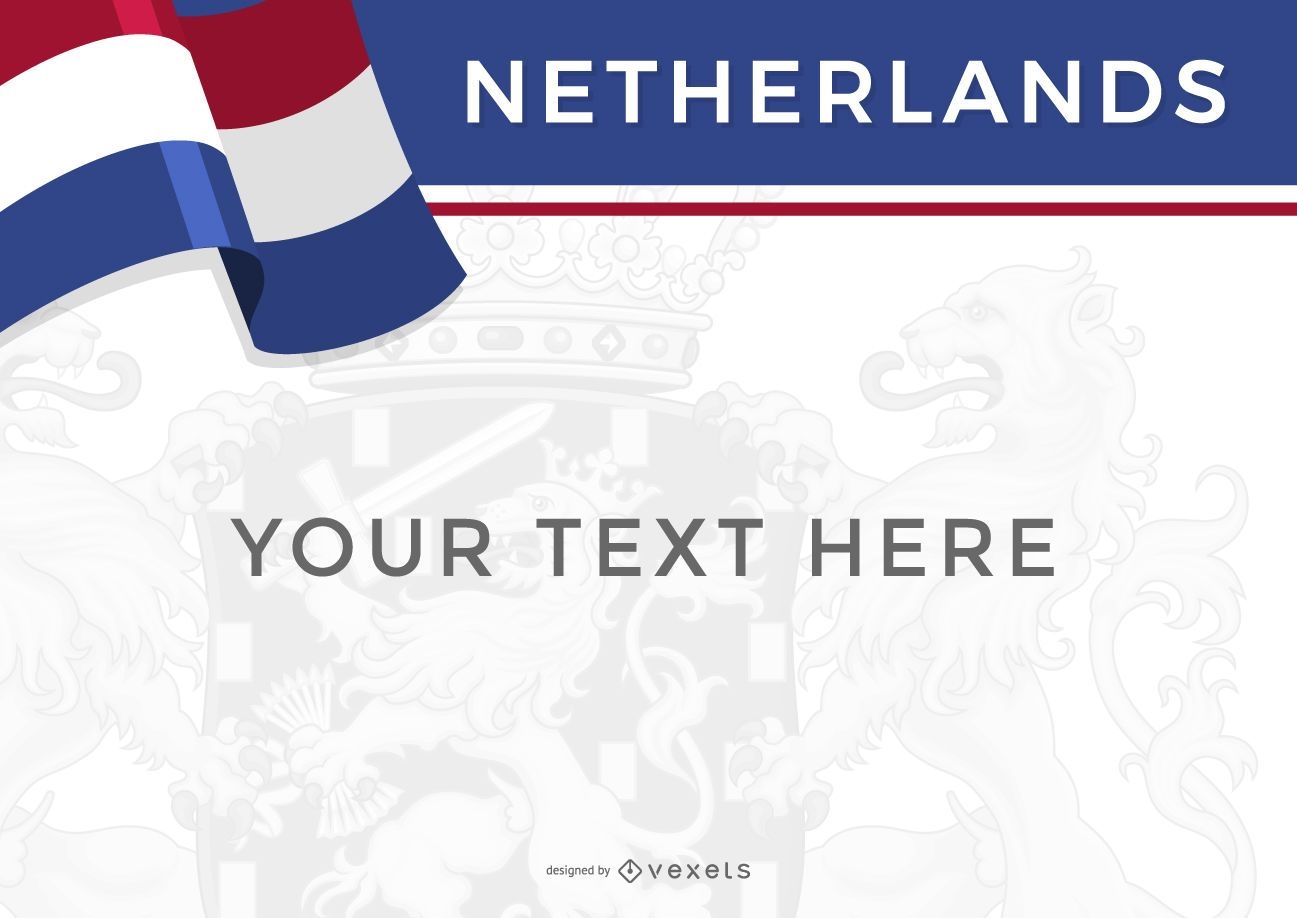 Design do pa?s de bandeira da Holanda