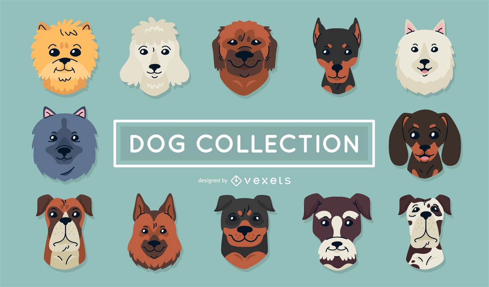 Coleção de ilustração de cachorro