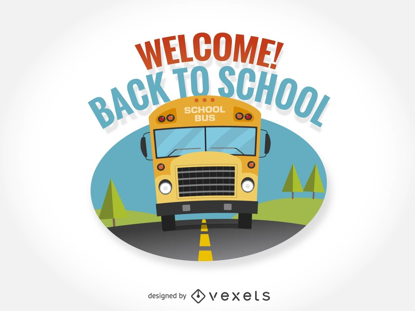 Back to school isolated sign