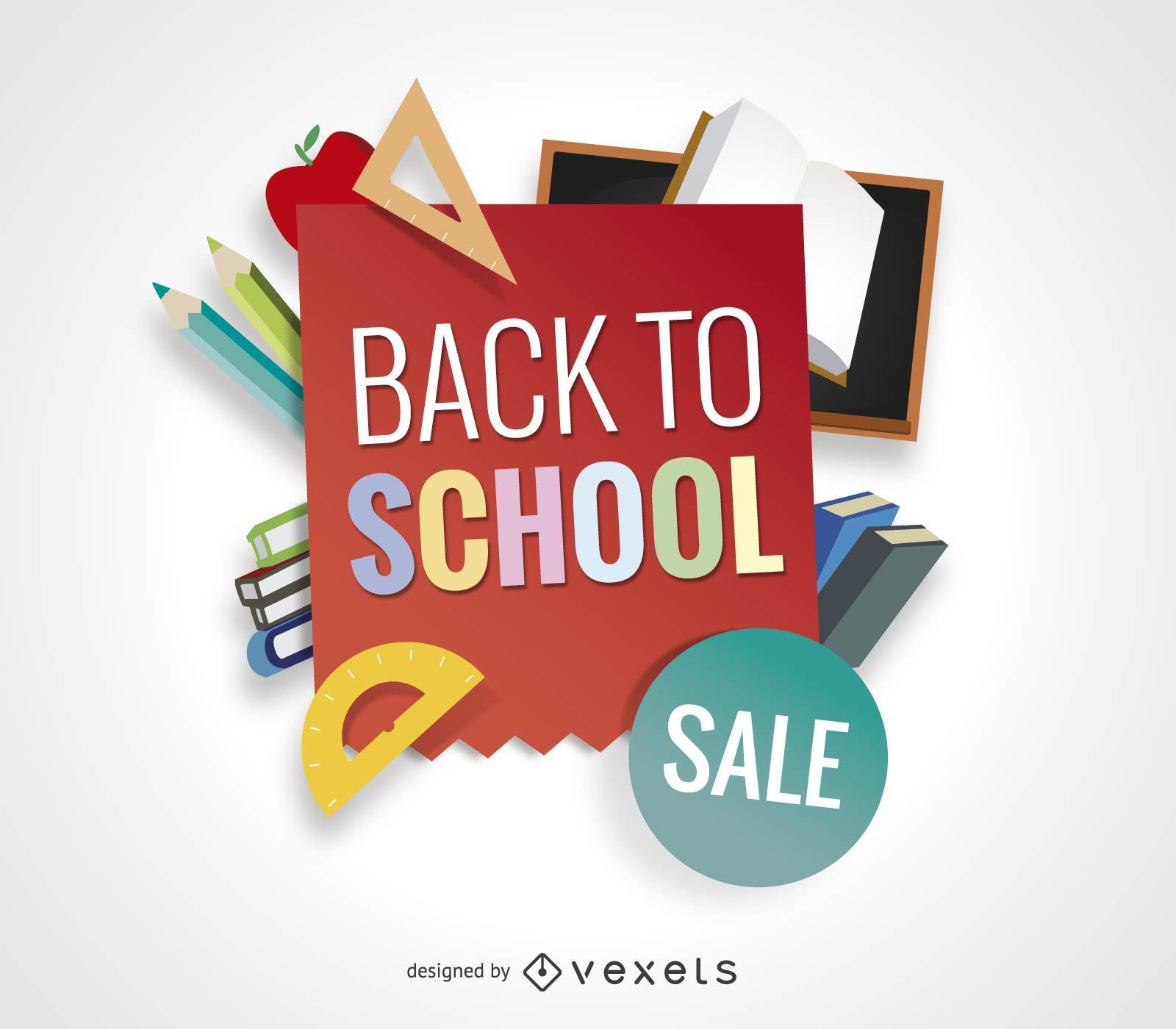 Back To School Sale Design Vector Download