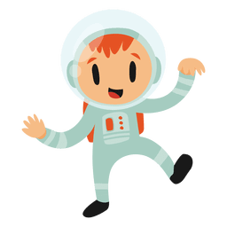 Astronaut cartoon costume PNG Design