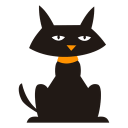 Black Cartoon Cat PNG & SVG Design For T-Shirts