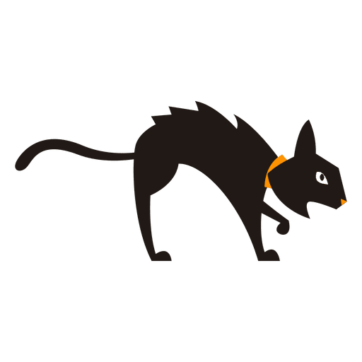 Black cat silhouette PNG Design