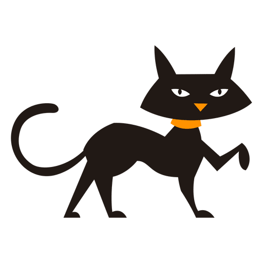 Gato negro caminando silueta de gato Diseño PNG