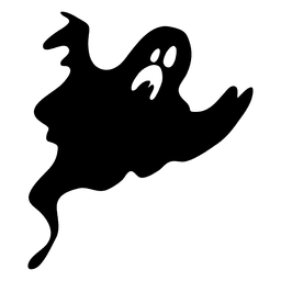 Silueta de fantasma negro Diseño PNG