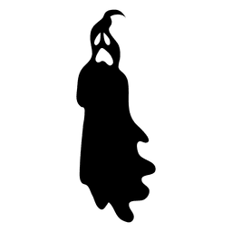 Silueta de fantasma negro 10 Diseño PNG