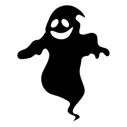 Silhueta de fantasma preto 14 Desenho PNG