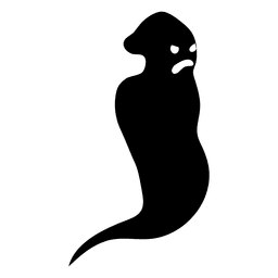 Black ghost silhouette 16 PNG Design