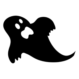 Silhueta de fantasma preto 2 Desenho PNG