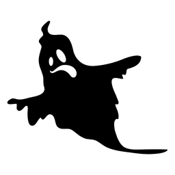 Black ghost silhouette 4 PNG Design