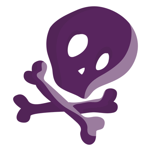 Cartoon purple skull PNG Design