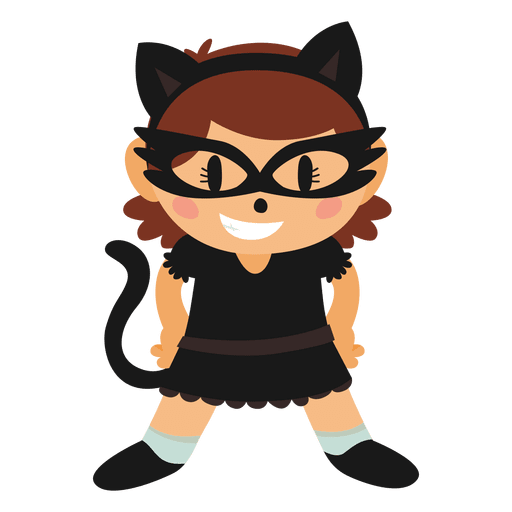 Catwoman Halloween Cartoon Kostüm PNG-Design