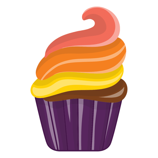 K?stlich dekorierter Cupcake-Cartoon PNG-Design