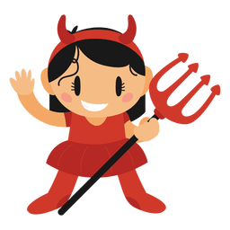Devil halloween cartoon costume PNG Design