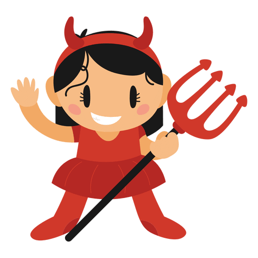 Devil halloween cartoon costume PNG Design