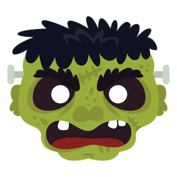 Frankestein grüne Maske PNG-Design