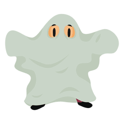 Traje fantasma de desenho animado de halloween Transparent PNG