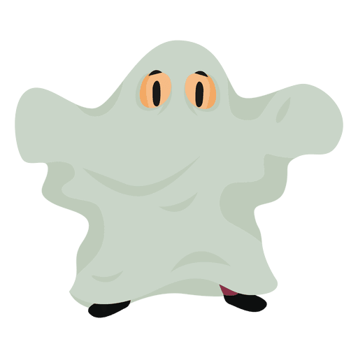 Disfraz de fantasma de dibujos animados de halloween Diseño PNG