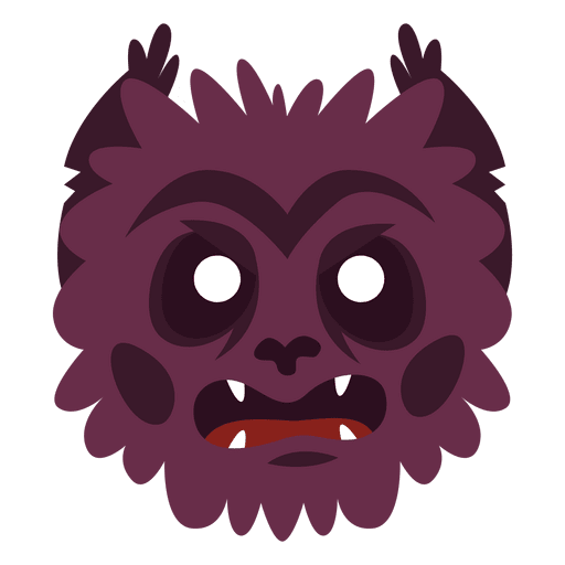 Haarige Monster Halloween Maske PNG-Design