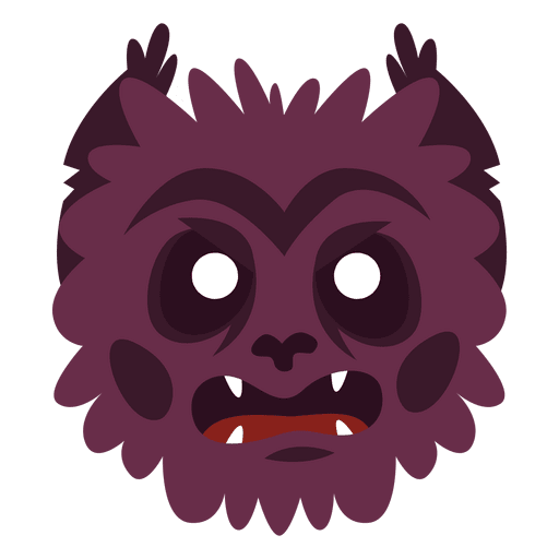 Máscara de halloween monstruo peludo Diseño PNG