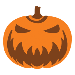 Máscara de calabaza de dibujos animados de Halloween Diseño PNG