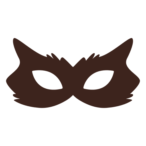 Halloween cat mask silhouette - Transparent PNG & SVG vector file