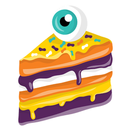 Decoração de olhos de bolo de Halloween Desenho PNG