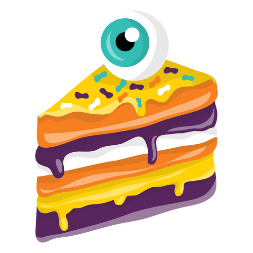 Halloween pice of cake eye decoration PNG Design